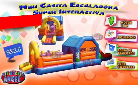 Inflable Mini Casita Escaladora Super Interactiva 9x2.5